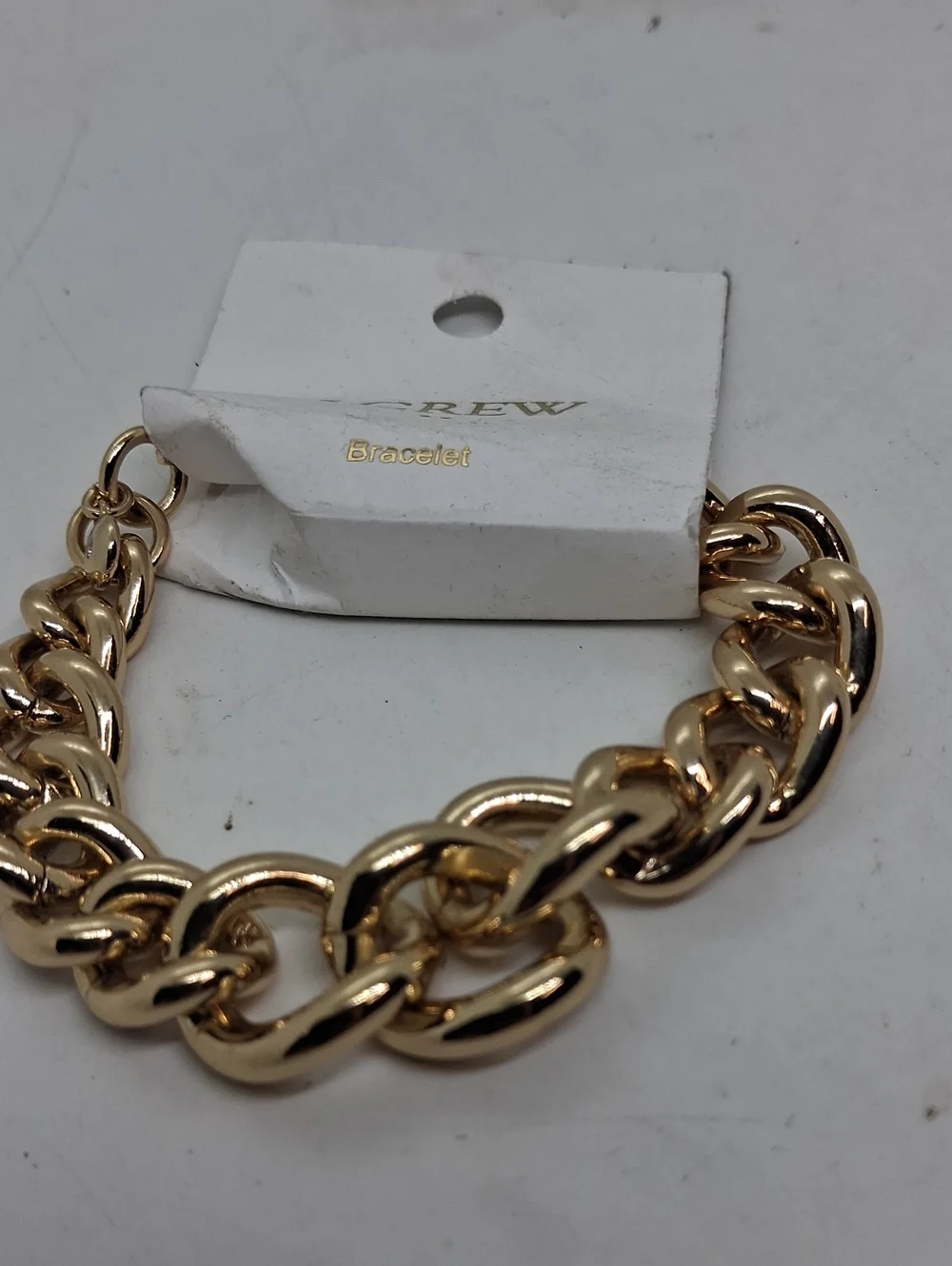 NWT J. Crew Polished Gold Link Bracelet